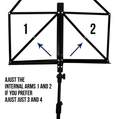 BUNDLE Music Stand for Sheet Music and Tripos Guitar/Violin Stand black image 12