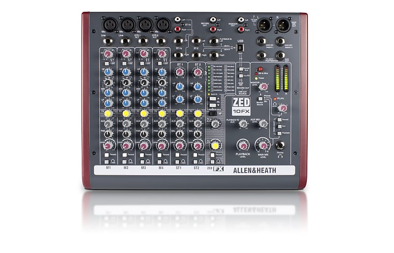 Allen & Heath ZED-10FX 10-Channel Mixer w/ Effects | Reverb