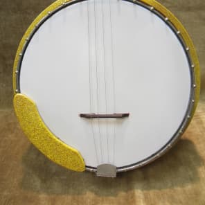 1970's Kent Tenor Banjo Rare Gold Sparkle Groovy Cool Exc Shape  Free US Shipping! image 1