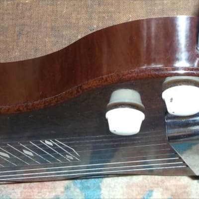 Rare 1947 Antique Kiesel Lap Steel Guitar Brown Bakelite W/case and It Works Too! Please Make Offers image 7