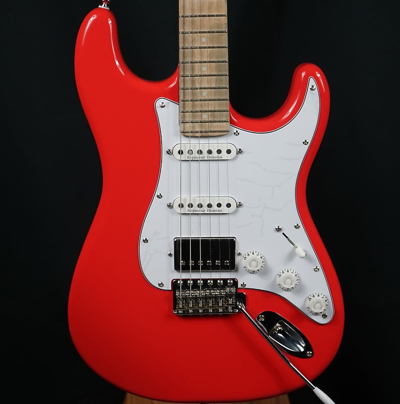 Eklien/Flaxwood Fiesta Klein Red Strat Guitar imagen 1