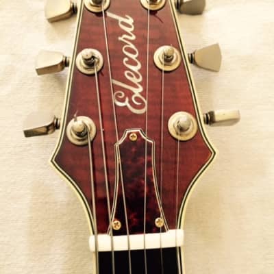 Aria  AE 100 Acoustic-electric guitar 1981 Red/Brown sunburst image 7
