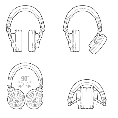 Audio-Technica ATH-M50X Professional Studio Headphones image 5
