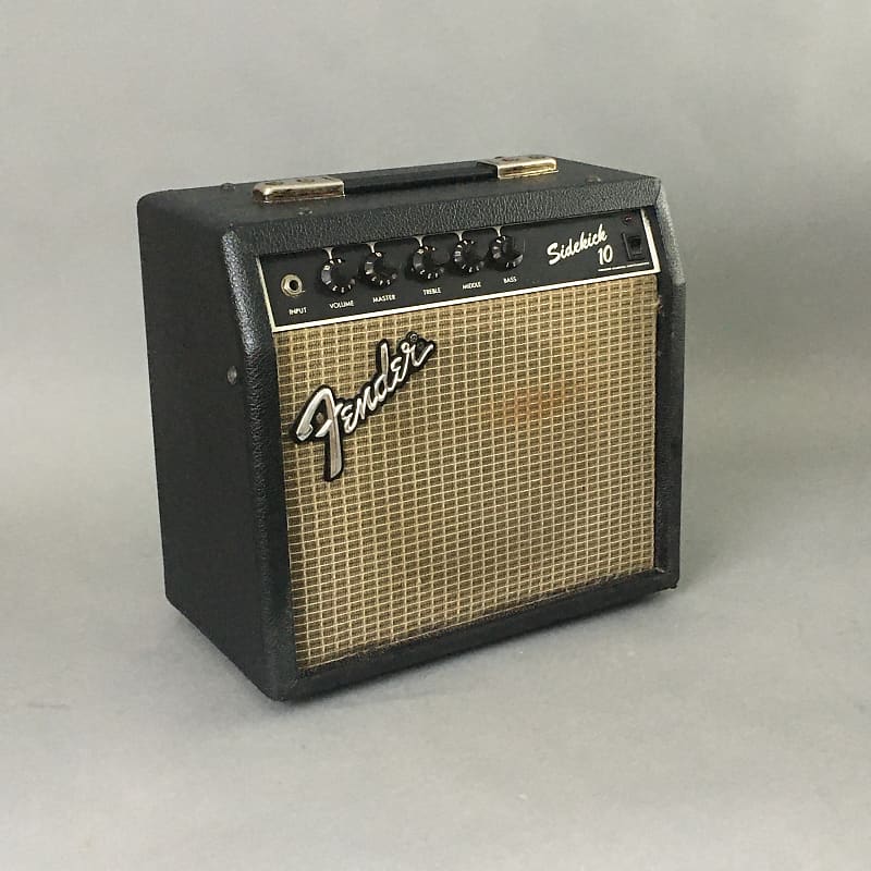 Vintage Fender Musical Instruments Sidekick 10 Electric Guitar Amplifier  1985 Black Tolex Amp