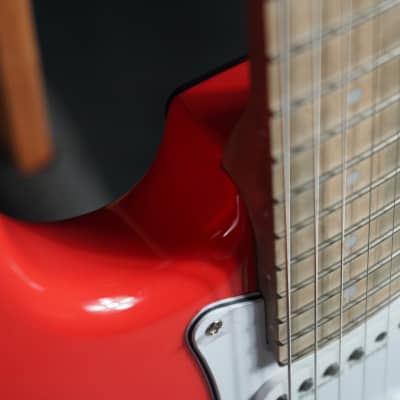 Eklien/Flaxwood Fiesta Klein Red Strat Guitar imagen 10