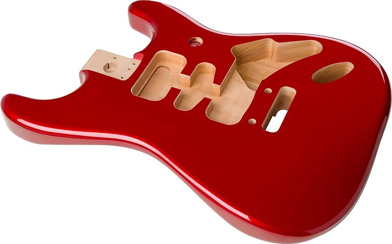 Genuine Fender Deluxe Series Stratocaster HSH Body Modern Bridge CANDY APPLE RED image 1