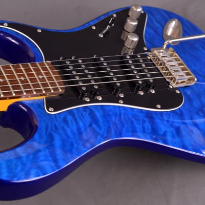 Dean Zelinsky Tagliare Z-Glide Custom Quilt Transparent Blue Maple Flame ~PRISTINE~ Electric Guitar image 3