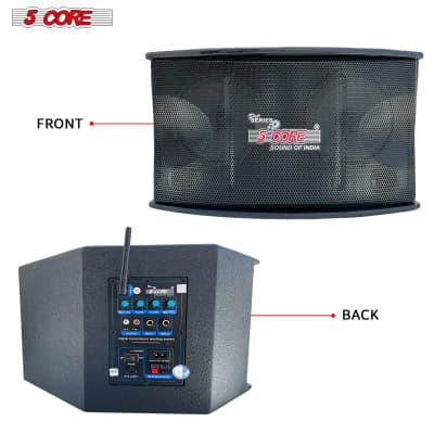 5 Core PA system 6.5 Inch 1Pc DJ speakers Kareokee Machine w Wireless Microphone 200 W Portable Speaker Microphone for Indoor Outdoor Use  5C APS image 2