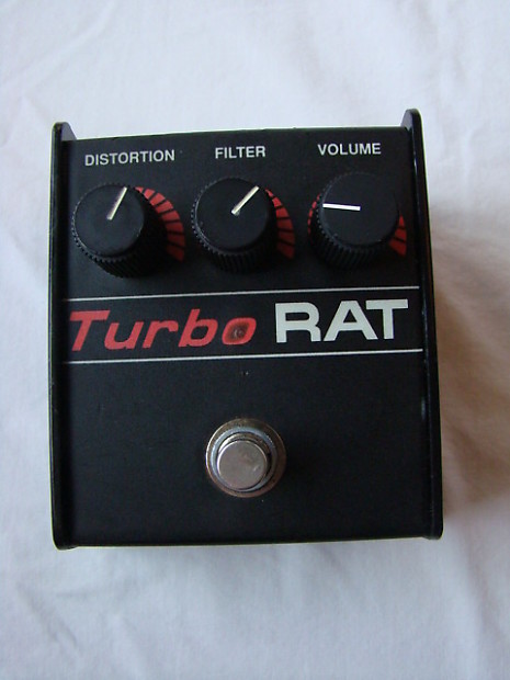 RAT PEDAL TURBO RAT PROCO LM308N CHIP VINTAGE USA MADE EARLY VERSION LATE  80S EARLY 90S