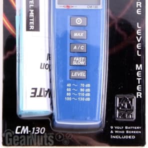 Galaxy Audio CM-130 Check Mate SPL Meter for Acoustic Measurement with Included Windscreen and Battery - Blue image 6