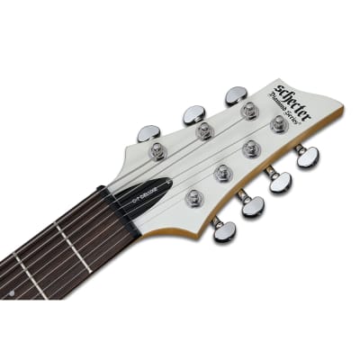 Schecter Guitars 438 C-7 Deluxe 7-String Guitar, Rosewood Fretboard, Satin White image 7