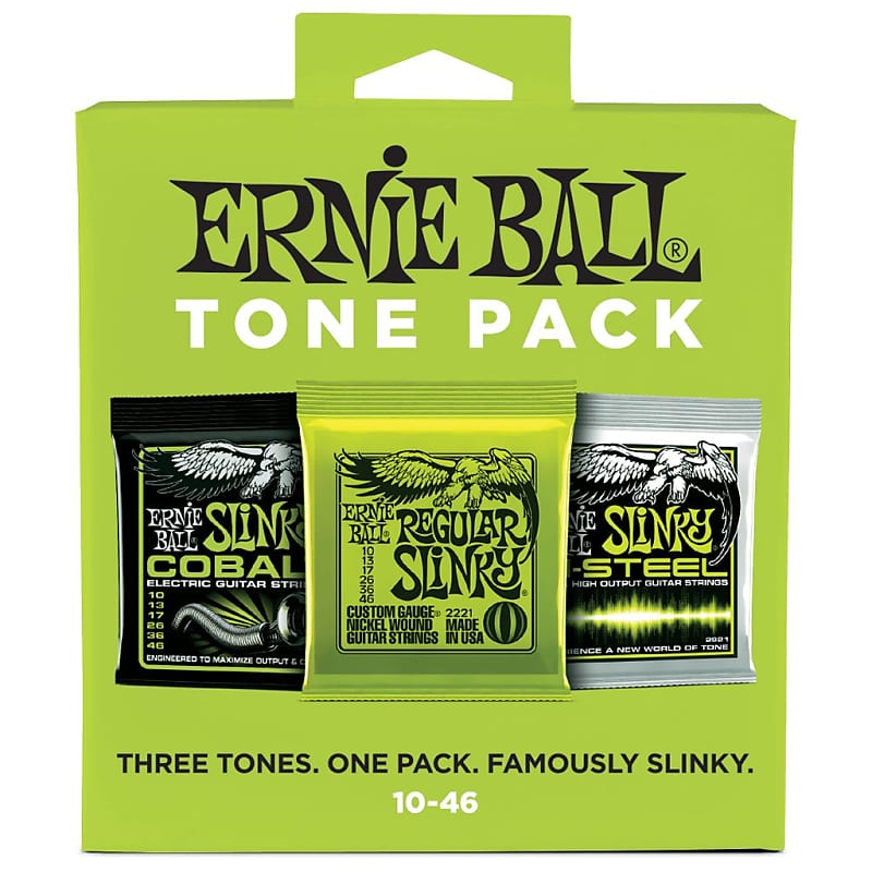 Ernie Ball Regular Slinky 10-46 Electric Guitar String Tone Pack image 1