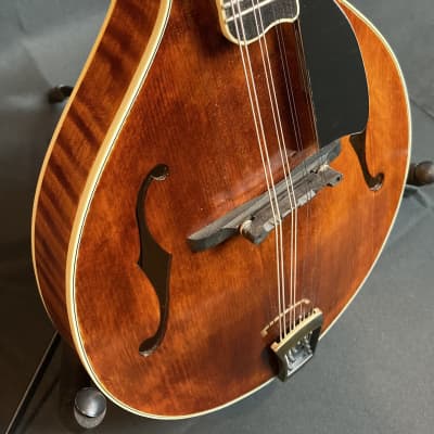2020 Dearstone A5LC A-Style Mandolin Flamed Transparent Amber Finish image 5