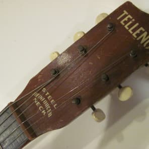 Vintage TELLENO Acoustic Guitar OLD parlor 1940's image 5