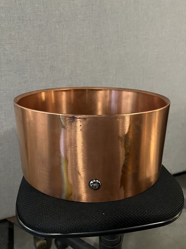 Copper Snare - Shell ONLY - 6.5x14 - Pearl Free Floating Insert (or build out) image 1