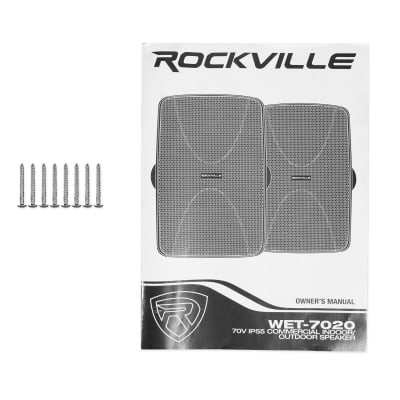 12) Rockville WET-7020W White 5.25" Living Room/Dining Room/Office Wall Speakers image 7