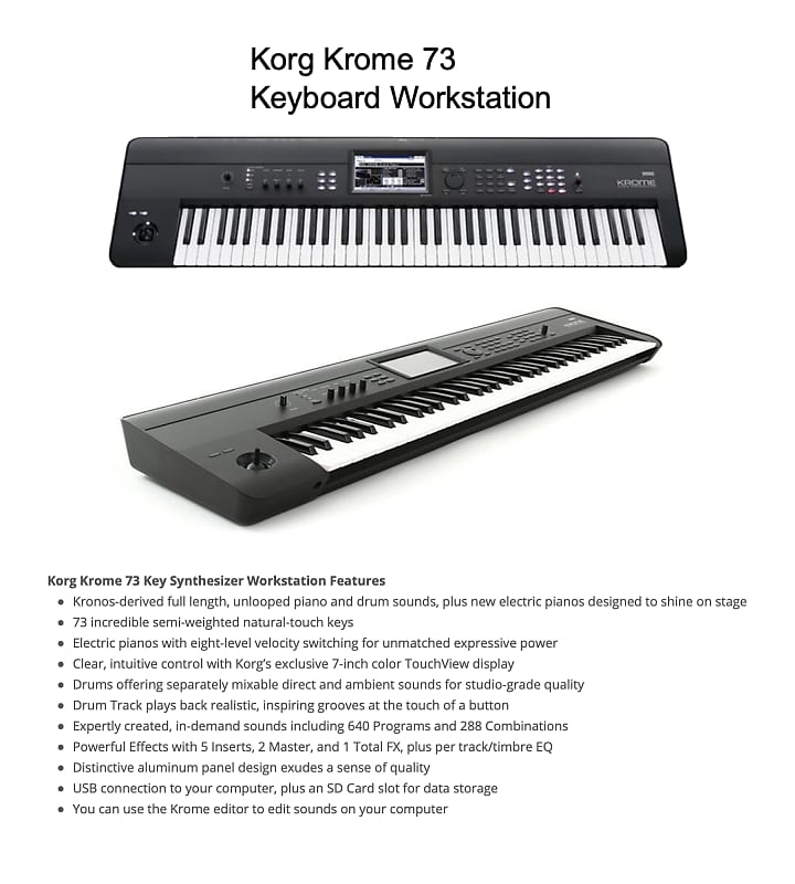 Korg KROME 73-Key Synthesizer Workstation image 1