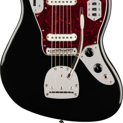 Fender Vintera II '70s Jaguar Electric Guitar, Black w/ Deluxe Gig Bag image 2