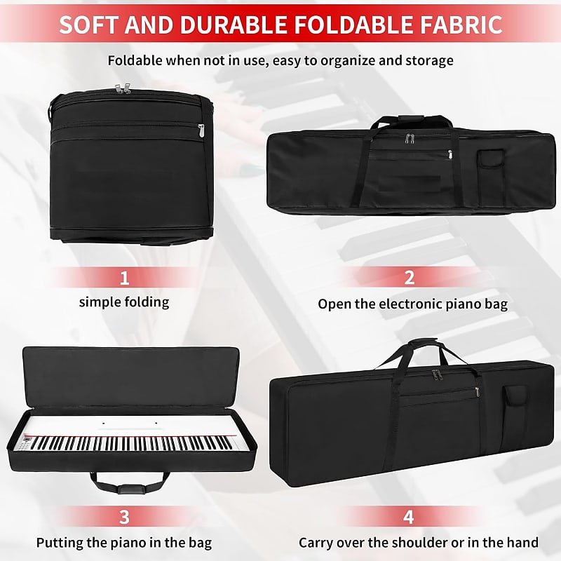 88key Portable Keyboard Case Bag,88 Note Electric Piano Reverb