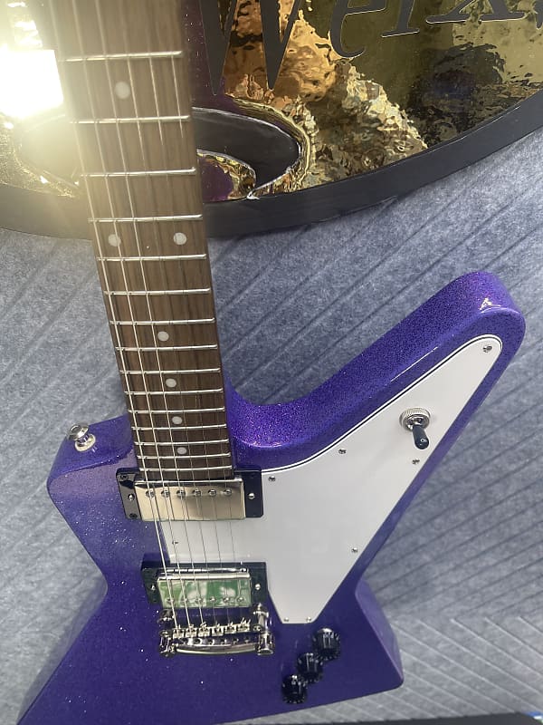 Epiphone Explorer Purple Sparkle SkunkWerx In USA Fret Dress