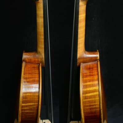A great Sounding Violin Guarneri del Gesu 1743 Cannone Violin 1-PC Flamed Back image 4