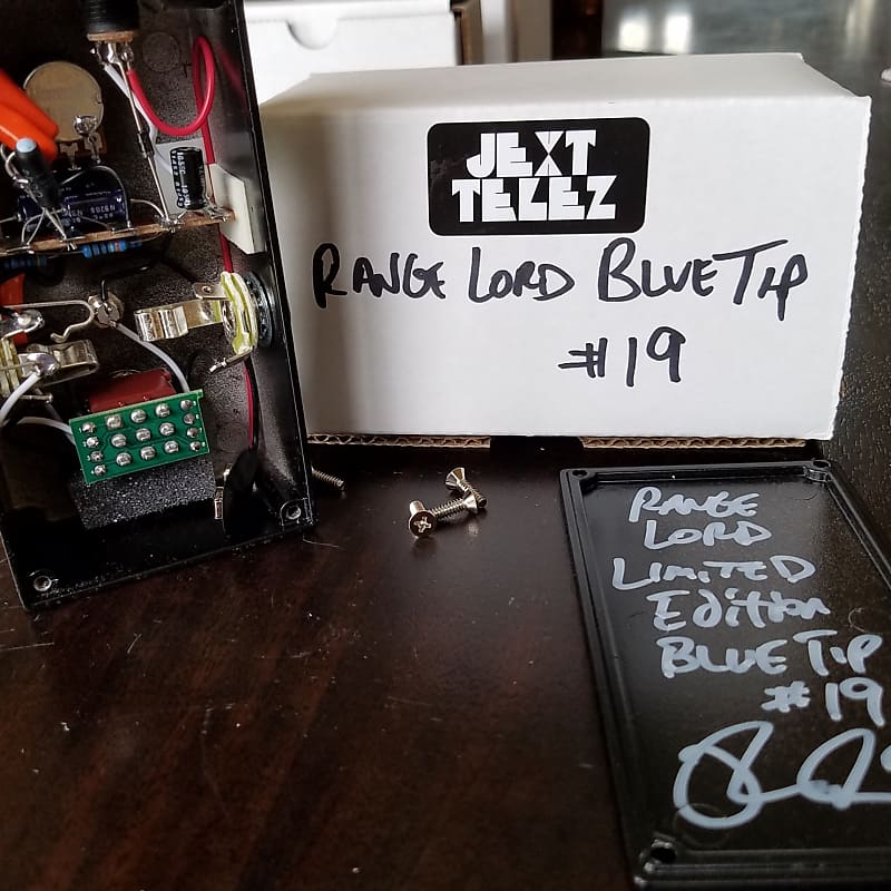 Jext Telez Range Lord Blue Tip Mullard OC44 2019 Edition/25 Bass Heavy  Rangemaster Overdrive Pedal