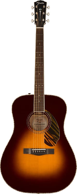 Fender PD-220E Dreadnought Acoustic-Electric Guitar - Ovangkol 3-Tone Vintage Sunburst image 1