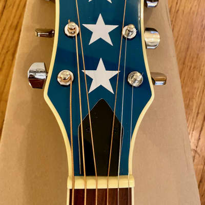 Vintage Buck Owens Acoustic Guitar Red, White+Blue By Fender Americana New In Box, Old Stock Harmony image 4