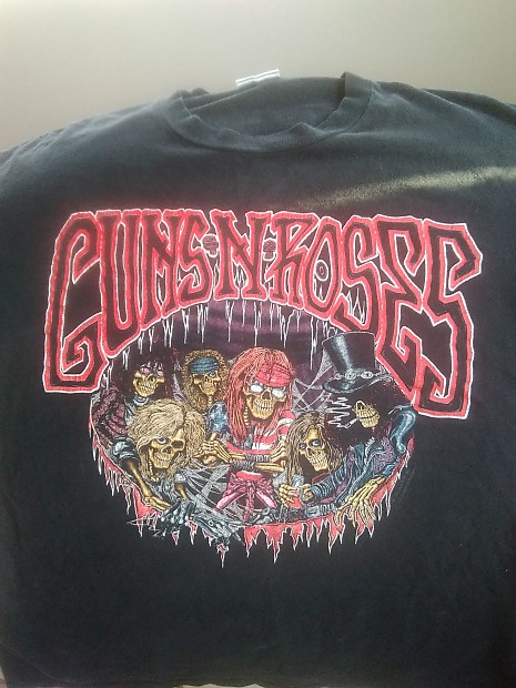 Guns n Roses T-Shirt vintage! Brockum size XL 91-92 Black