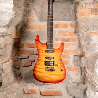 Tom Anderson Hollow Drop Top Cherry Burst Matched Madagascar (Cod.766) 2000 image 1