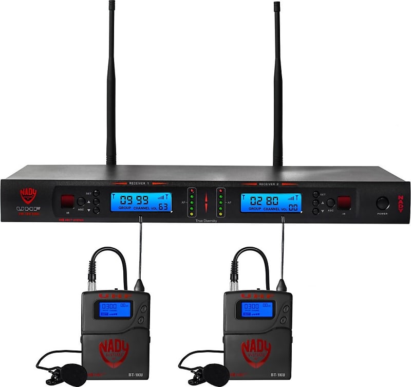 Nady 2W-1KU LT Dual True Diversity 1000-Channel Professional UHF Wireless System image 1