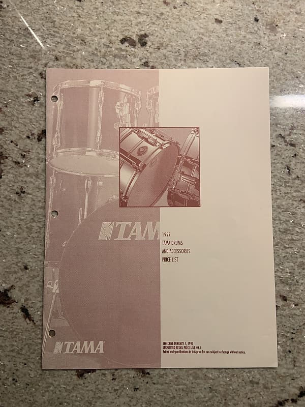 Vintage 1997 Tama Drums and Accessories Price List! Reverb