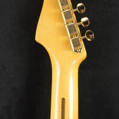 Fender 1955 Stratocaster DLX Closet Classic with Gold Hardware - Faded Aged Fiesta Red image 7