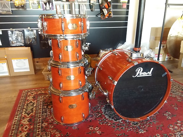 Used pearl cheap export drum set