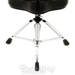 Ahead Spinal-G 3-leg Drum Throne with Saddle Seat and Backrest - Black image 2