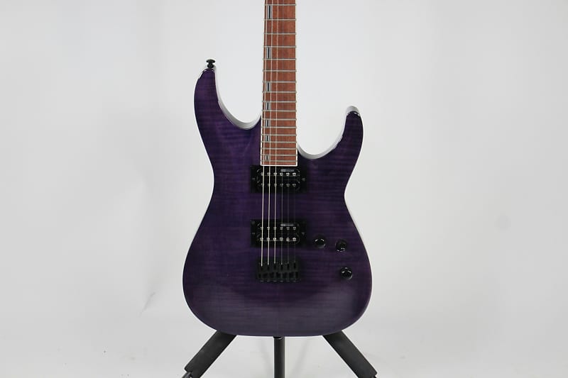 Used LTD H-200 FM Electric Guitars Purple image 1