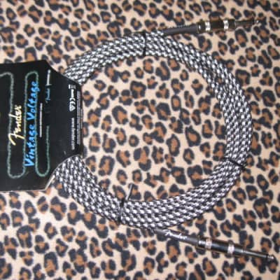 new A+ (with packaging) Fender Vintage Voltage Straight-Straight Instrument Cable 12 ft. Gray Tweed, p/n: 0990822002 image 7