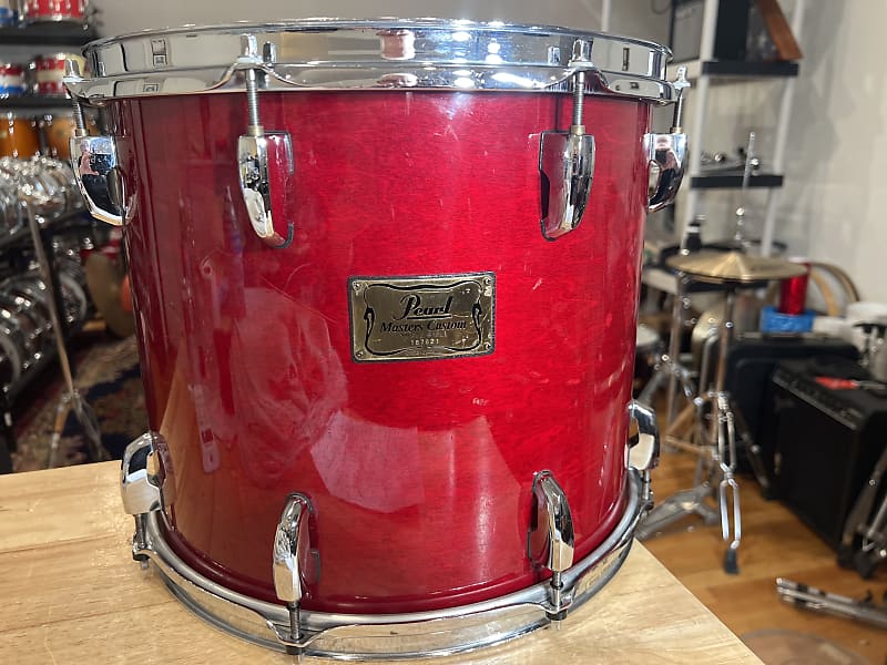 Pearl Master 14”x12” rack Tom ( floor Tom ) 90s  - Red lacquer paint image 1