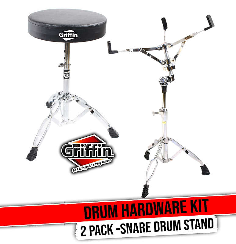 Snare Stand & Drum Throne 2-PACK Set by GRIFFIN | Percussion | Reverb