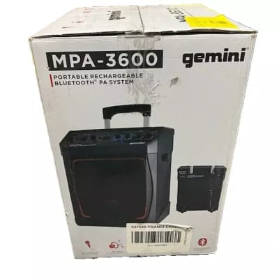 Gemini MPA-3600 Portable Rechargeable Bluetooth Speaker with Multi-Colored LEDs image 5