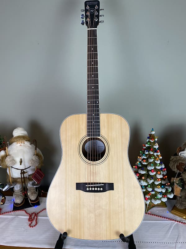 Nashville Guitar Works D10 Dreadnought Acoustic Guitar w/ Gig Reverb