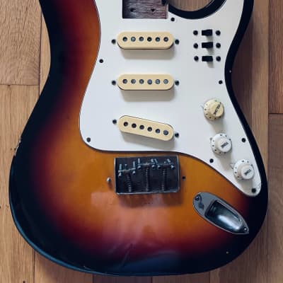 Zenta fully loaded guitar body, Stratocaster copy Late 1970'S - Sunburst for sale