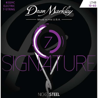 Dean Markley Custom Light Top Heavy Bottom 10-60 NickelSteel Electric Signature Series 7 String Set for sale
