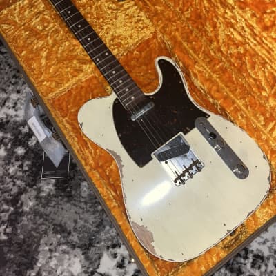 2021 Fender Custom Shop 1960 Telecaster Custom Heavy Relic vintage white image 8