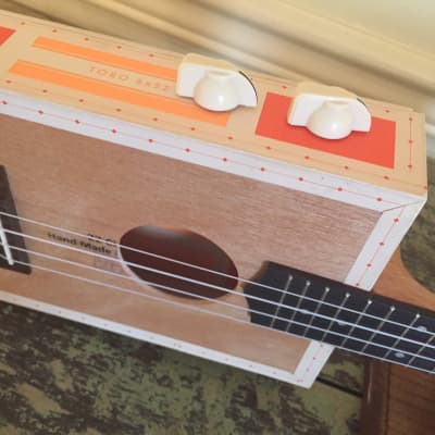 Taconic Cigar Box Guitar Concert Ukulele - Catch 22 Toro - Acoustic/Electric - PreAmp - Video image 9