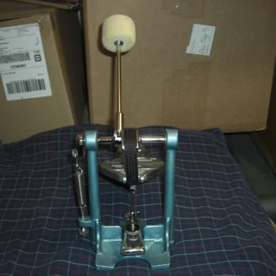 Slingerland Bass drum pedal Tempo King Late 60s Chrome/Blue Incredible Condition! image 7