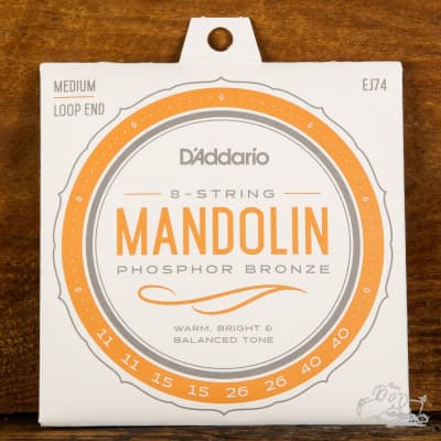 D'Addario EJ74 Mandolin Strings Loop End Phosphor Bronze Medium 11-40 image 1
