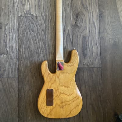 Handmade 4-string bass guitar 2018 Natural image 2