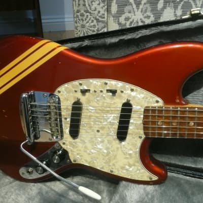 Fender Mustang Guitar with Rosewood Fretboard 1969 - 1973 Competition Red image 2