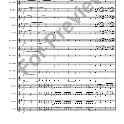 Clarinet Choir Sheet Music: Score and Parts - Gran Partita - Movement 1 (Largo) - WA Mozart, arranged for Clarinet Choir image 21